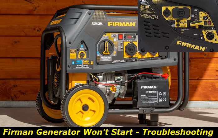 firman generator wont start troubleshooting